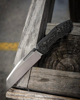 Null Knives Raikou Black Camo CF Hand Rubbed