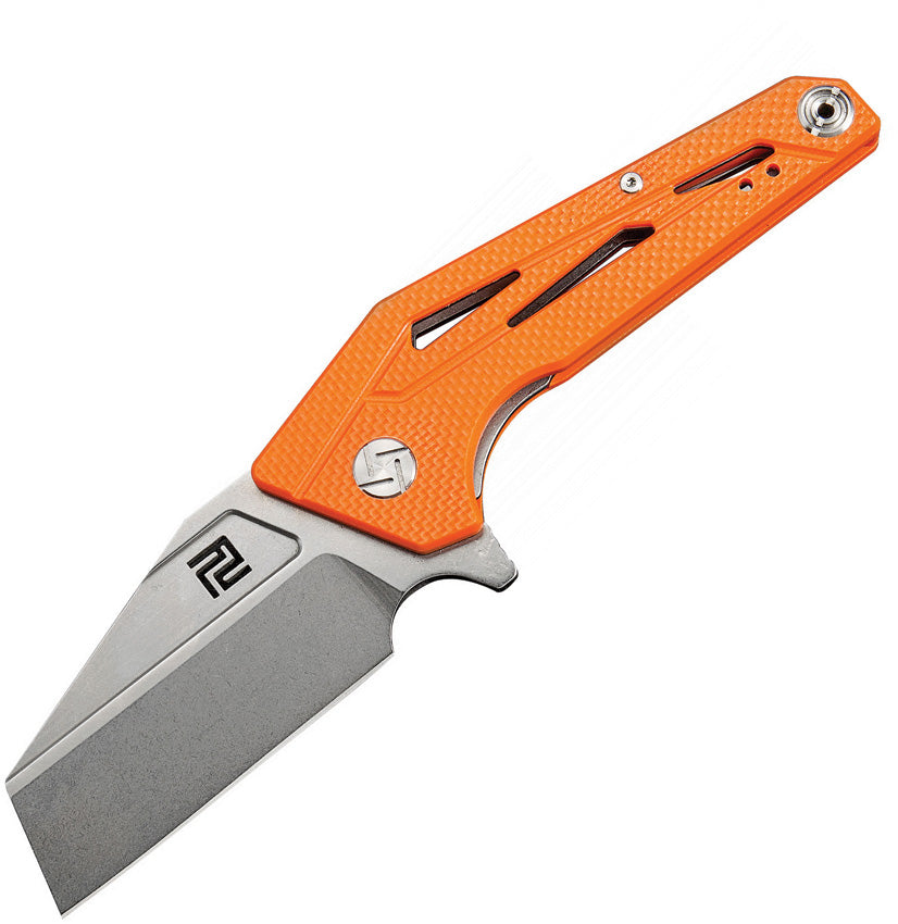 Artisan Ravine Linerlock D2 Orange G10