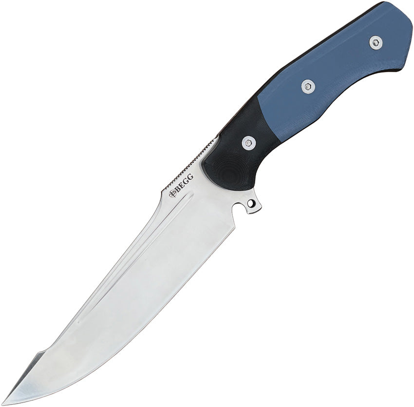 Begg Knives Alligator Fixed Blade Blue