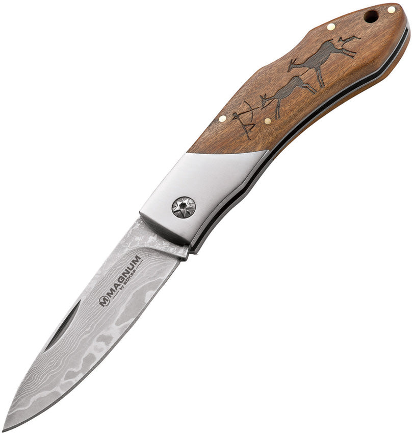 Boker Magnum Caveman Damascus Lockback