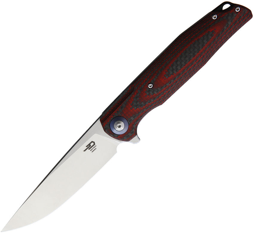 Bestech Knives Ascot Linerlock Red G10/CF