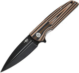 Bestech Knives Fin Linerlock Orange Multi Blk