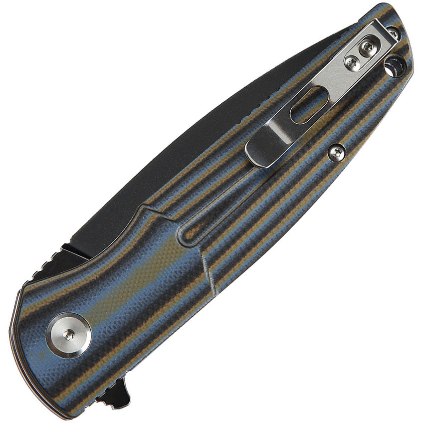 Bestech Knives Fin Linerlock Blue Multi Blk