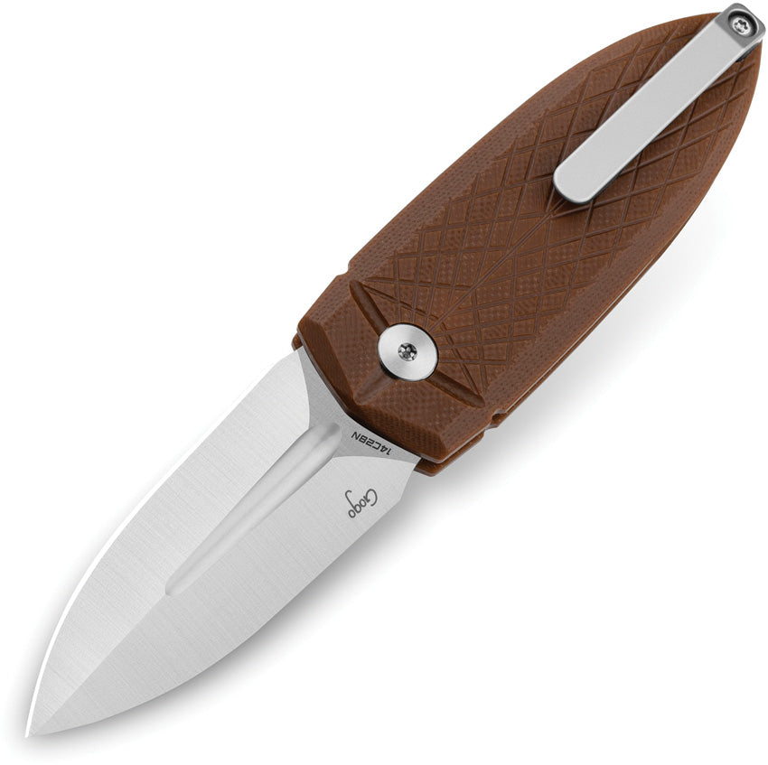 Bestech Knives Ququ Button Lock G10 Brown