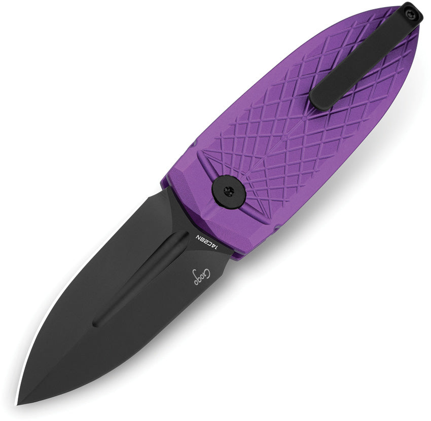 Bestech Knives Ququ Button Lock Al Purple