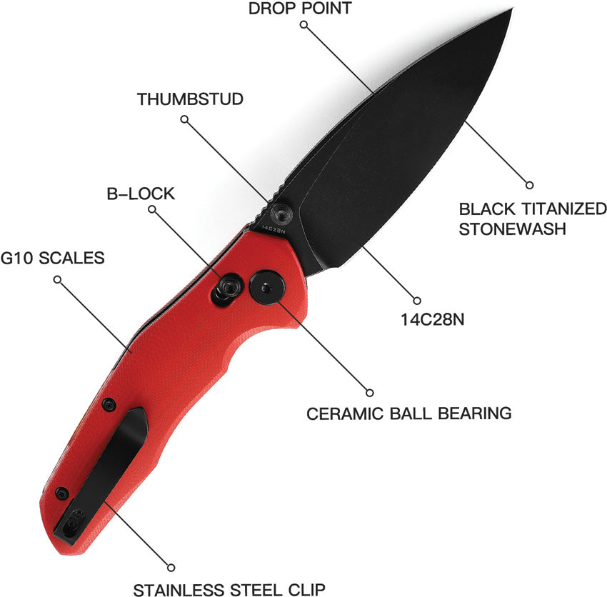 Bestech Knives Ronan B-Lock Red