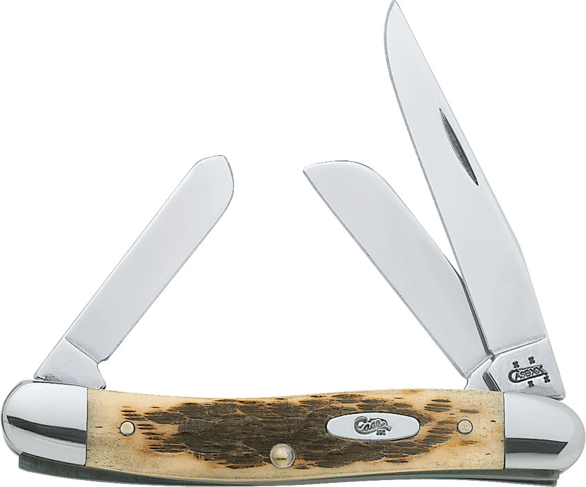 Case Cutlery Medium Stockman Amber Bone