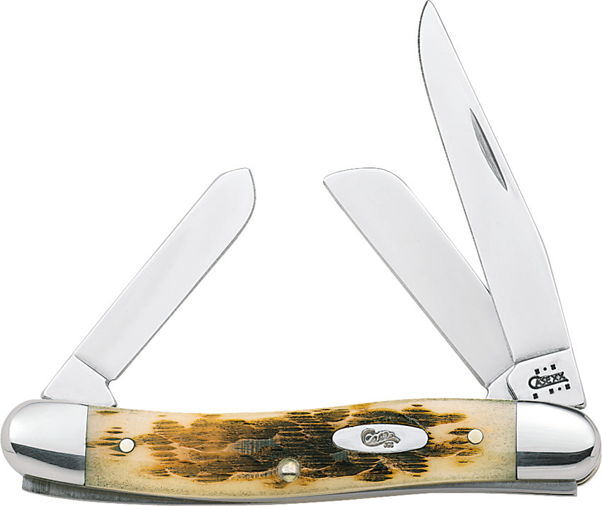 Case Cutlery Stockman Amber Bone