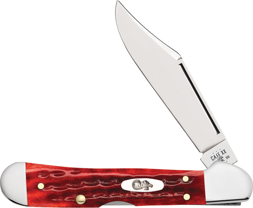 Case Cutlery Mini Copperlock Red Pkt Worn