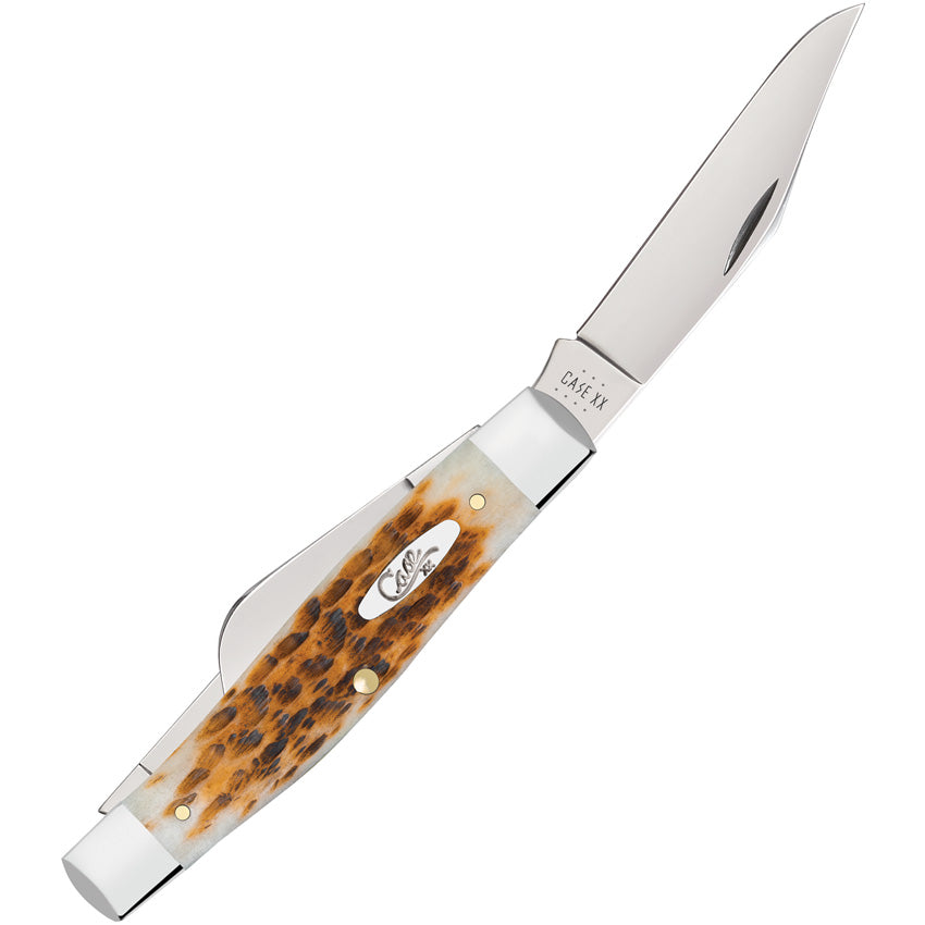 Case Cutlery Large Stockman Amber Bone