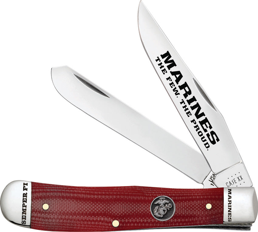 Case Cutlery USMC Trapper Red G10