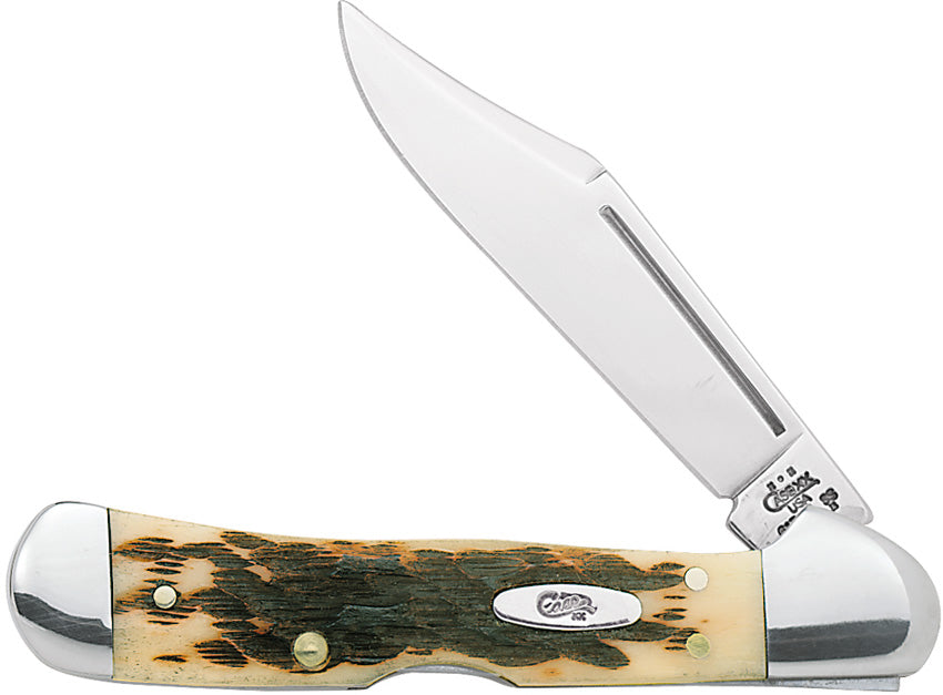 Case Cutlery Mini Copperlock Amber Bone