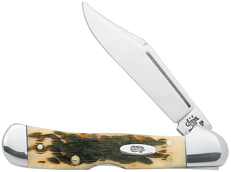 Case Cutlery Mini Copperlock Amber Bone