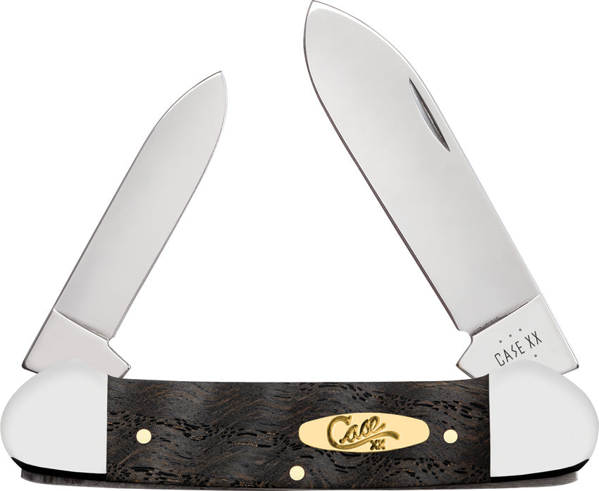 Case Cutlery Canoe Black Curly Oak