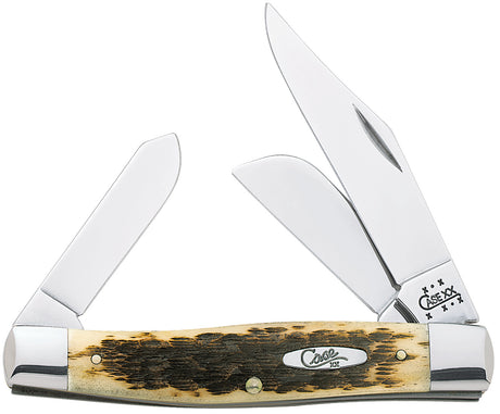 Case Cutlery Jumbo Stockman Amber Bone