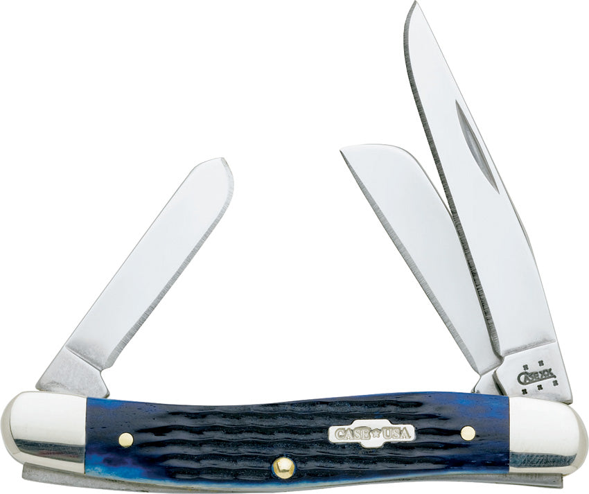 Case Cutlery Medium Stockman Blue Bone