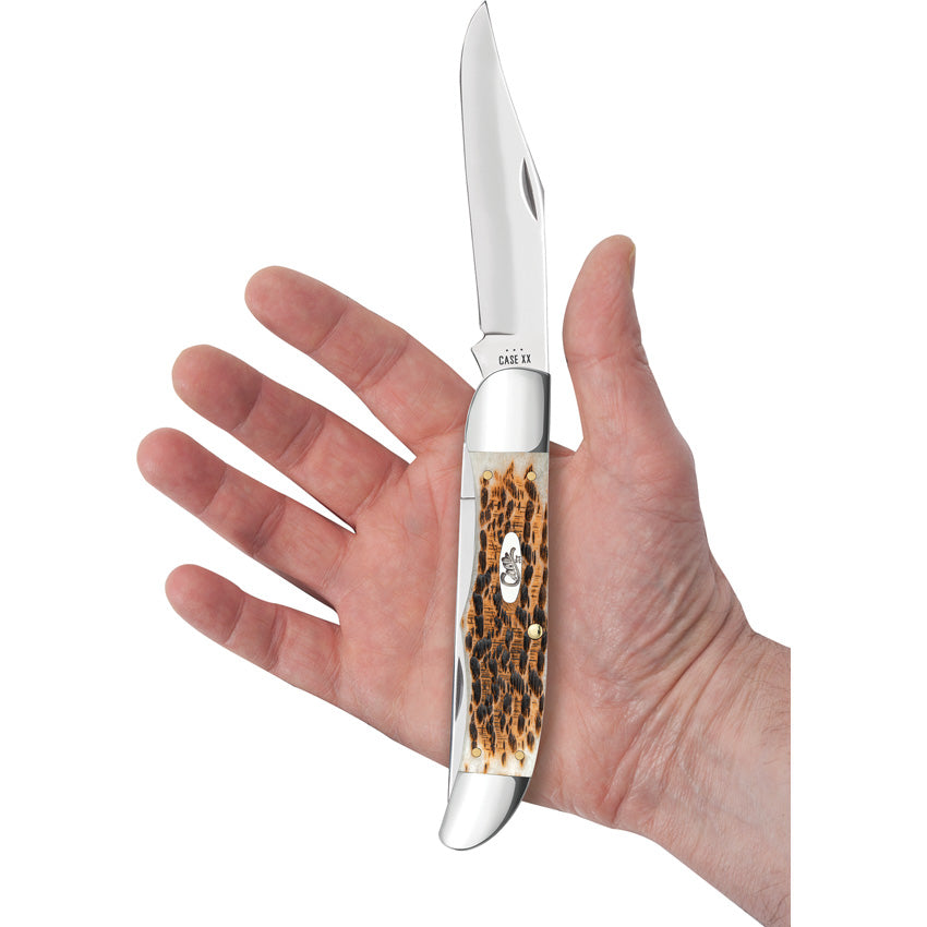 Case Cutlery Folding Hunter Amber Bone