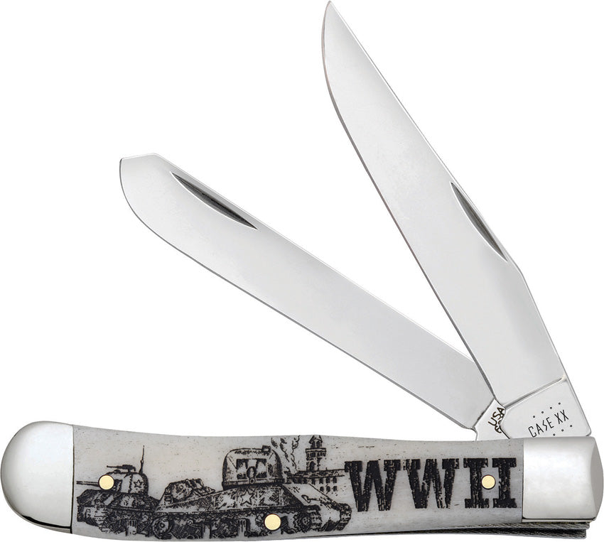 Case Cutlery WWII Trapper Natural Bone