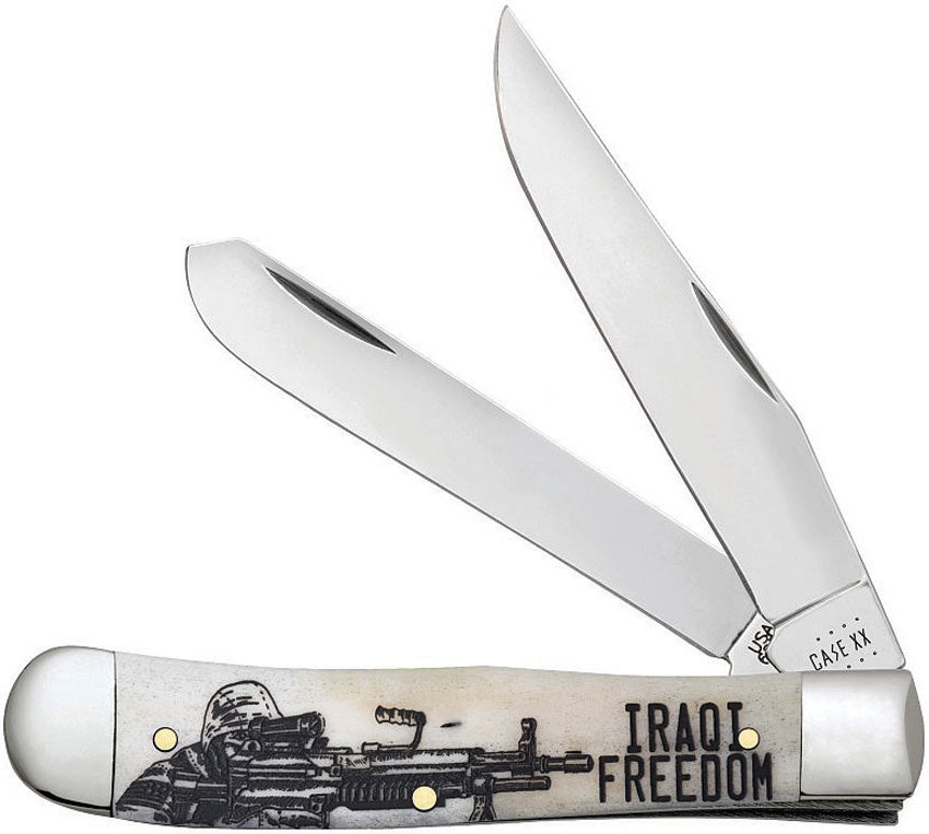 Case Cutlery Iraqi Freedom Trapper Nat Bone