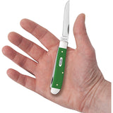 Case Cutlery Mini Trapper Green Synthetic