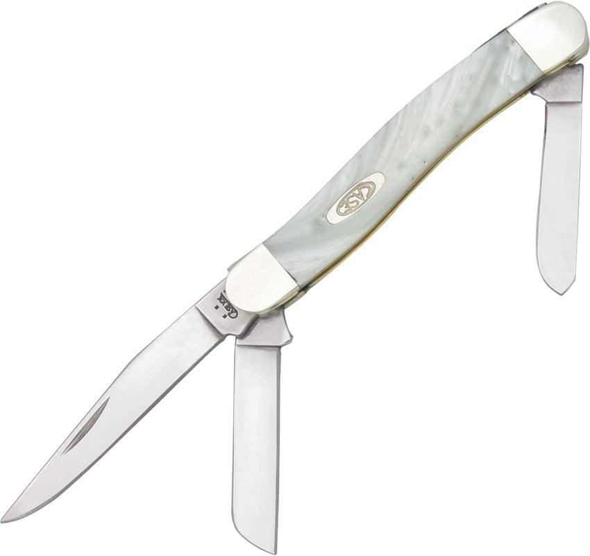 Case Cutlery Medium Stockman White Pearl