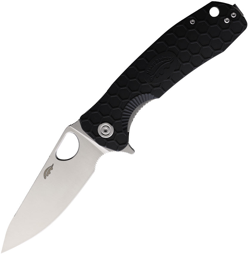 Honey Badger Knives Large Leaf Linerlock Black