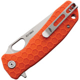 Honey Badger Knives Large Leaf Linerlock Orange