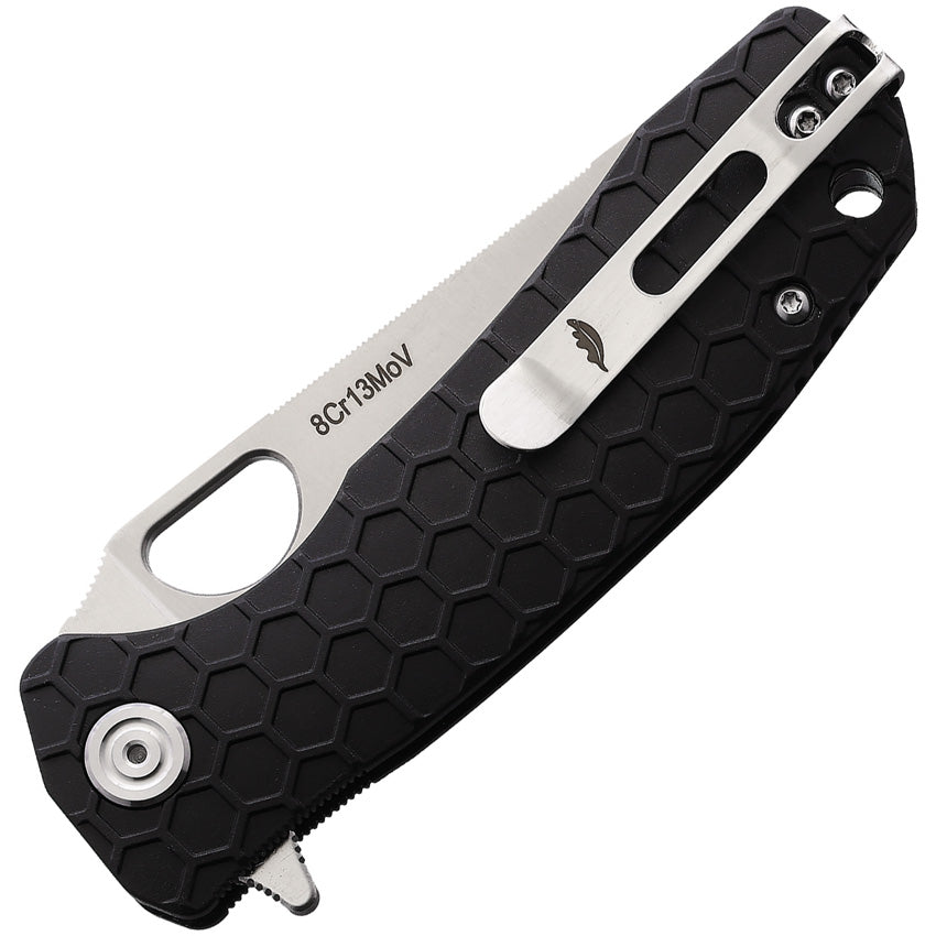 Honey Badger Knives Medium Leaf Linerlock Black