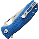 Honey Badger Knives Medium Leaf Linerlock Blue