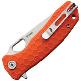 Honey Badger Knives Medium Leaf Linerlock Orange