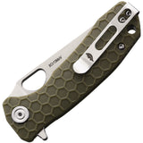 Honey Badger Knives Small Leaf Linerlock Green