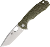 Honey Badger Knives Large Linerlock Tanto Green