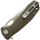 Honey Badger Knives Medium Linerlock Tanto Green