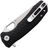 Honey Badger Knives Medium Leaf Linerlock Black