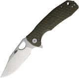 Honey Badger Knives Large Linerlock Clip Green