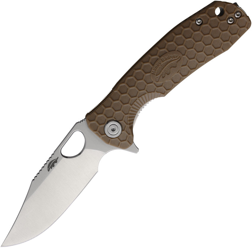 Honey Badger Knives Medium Linerlock Clip Tan