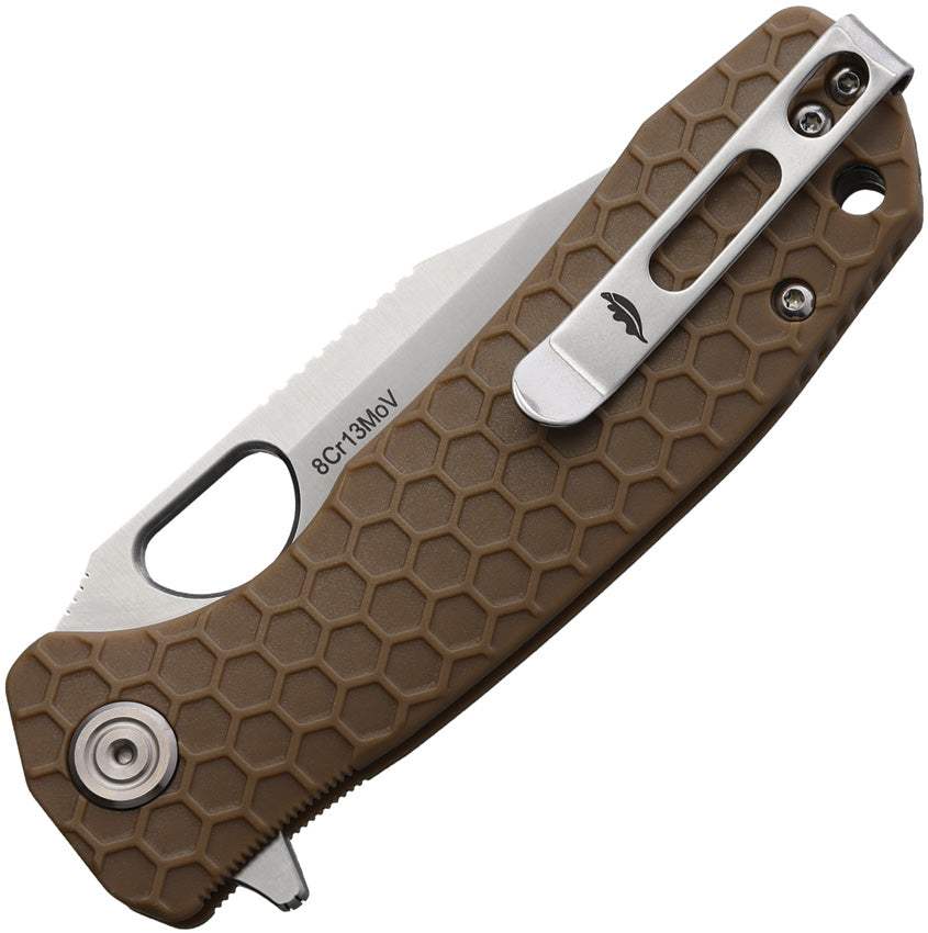 Honey Badger Knives Medium Linerlock Clip Tan