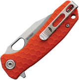 Honey Badger Knives Small Linerlock Clip Orange