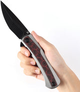 Kansept Knives Kratos Framelock Red/Blk CF