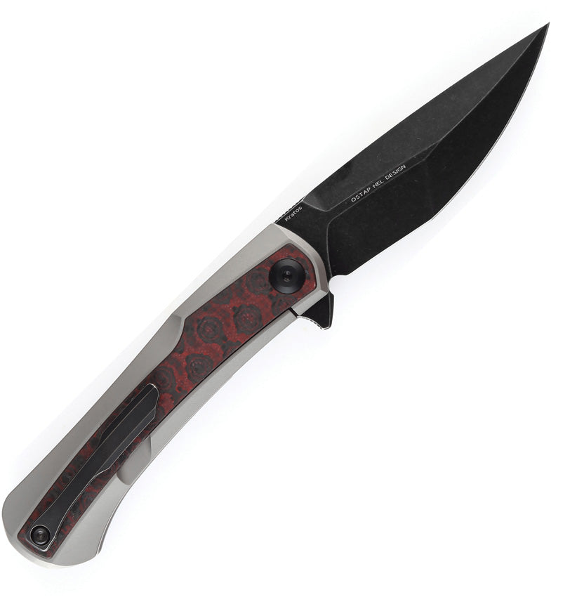 Kansept Knives Kratos Framelock Red/Blk CF