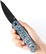 Kansept Knives Integra Framelock Blue/Wht CF