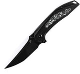 Kansept Knives Baku Linerlock Blk/White CF