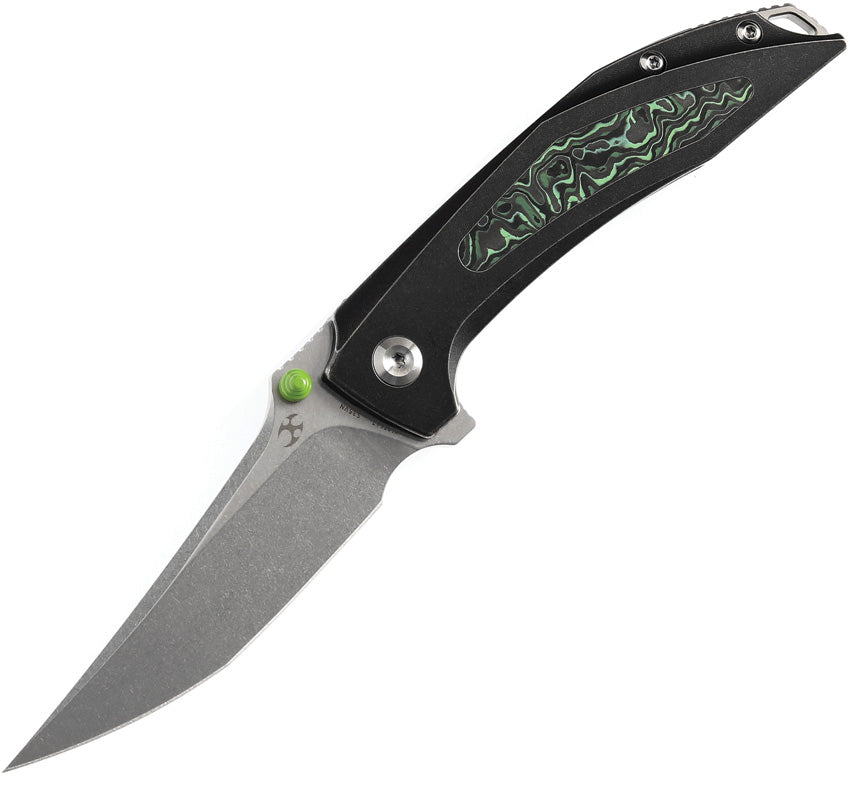 Kansept Knives Baku Linerlock Blk/Grn CF