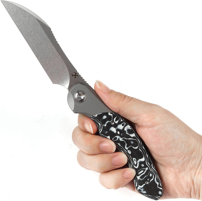 Kansept Knives Cosmos Framelock Wht/Blk CF