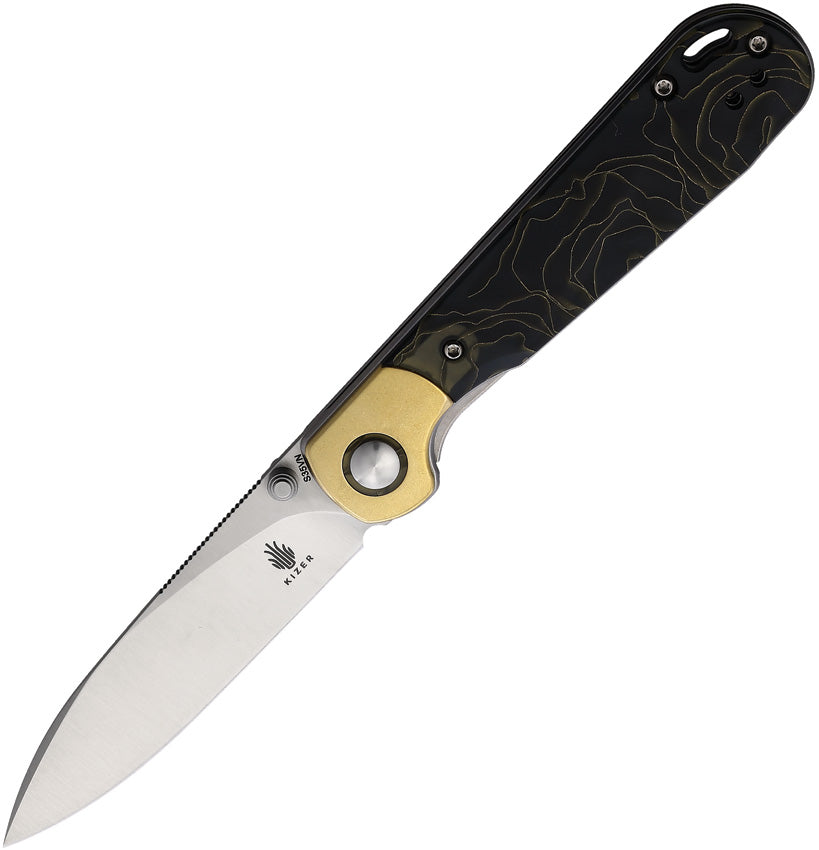 Kizer Cutlery PPY Linerlock Brass Raffir