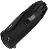 Kizer Cutlery Amicus Button Lock Black G10