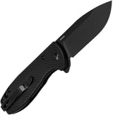 Kizer Cutlery Amicus Button Lock Black G10