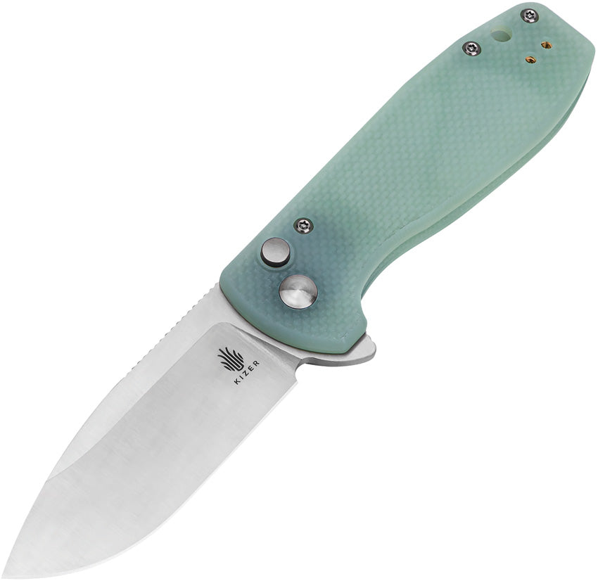 Kizer Cutlery Amicus Button Lock Jade