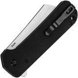 Kizer Cutlery Ruler Button Lock Black G10