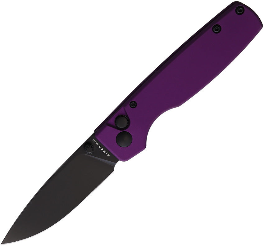 Kizer Cutlery Original Button Lock Purple